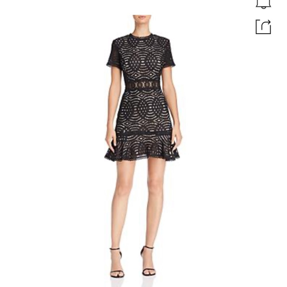 NWT gorgeous black lace AQUA dress
